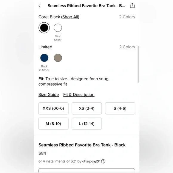 Alo Favorite Ribbed Bra Top - Picture 4 of 5